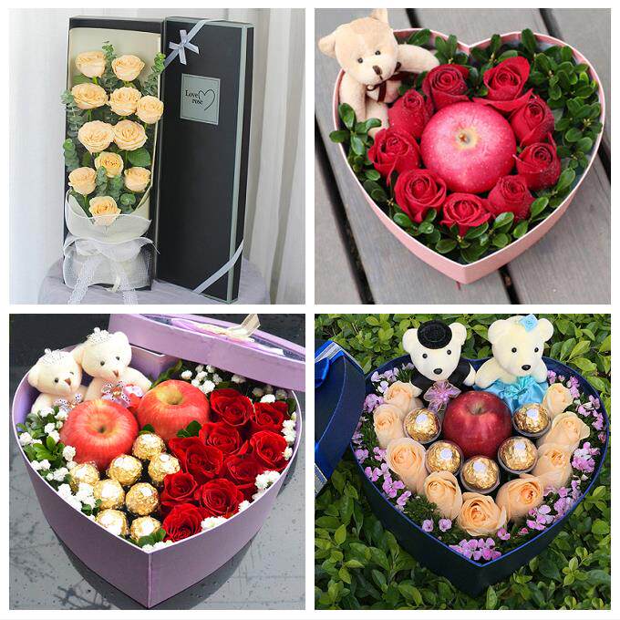 送徐州市鼓楼区云龙区贾汪区同城鲜花店送女朋友闺蜜圣诞玫瑰礼盒