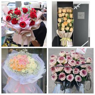 送大同市浑源县左云县大同县同城鲜花店情人节玫瑰花束礼盒送女友