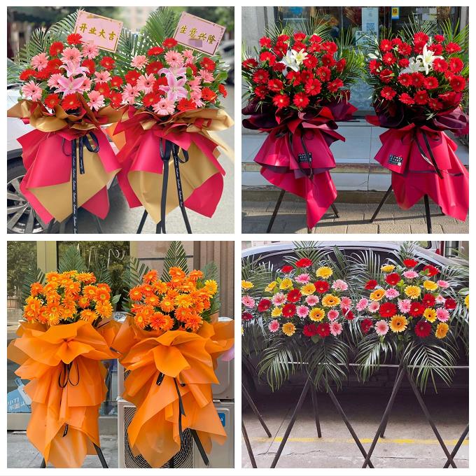 宁夏省吴忠市同心县青铜峡市同城花店公司会展新店开张送开业花篮