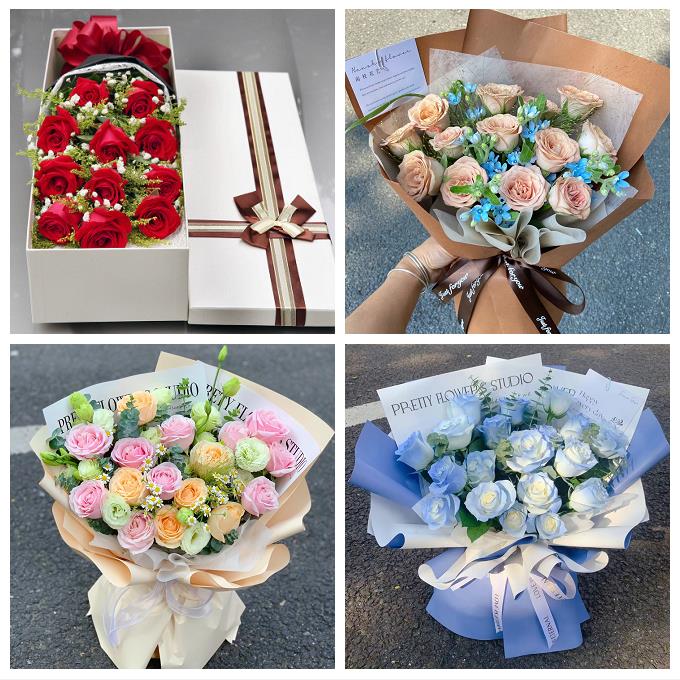 淄博市周村区桓台高青沂源县同城鲜花店11朵19红玫瑰七夕节送老婆
