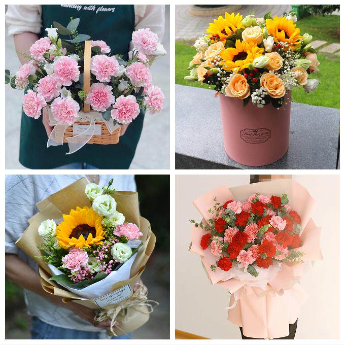 送鹰潭市月湖区余江县贵溪市同城鲜花店38女王节康乃馨送妈妈婆婆