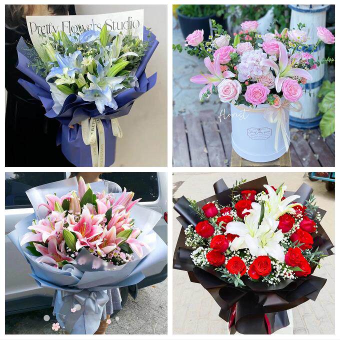 郑州市荥阳新密市新郑登封市同城鲜花店送闺蜜女朋友百合玫瑰花束