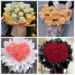 辽宁省大连市甘井子区旅顺口区同城花店订38玫瑰鲜花送老婆女朋友