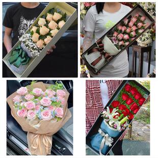 上海市徐汇区枫林路长桥田林街鲜花店同城配送女朋友情人节红玫瑰