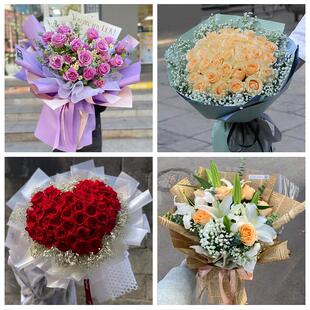 湖南常德市桃源县石门县津市市同城鲜花店送11朵33枝玫瑰表白女友