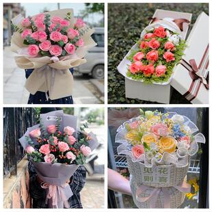 河南商丘市梁园区睢阳区民权县同城鲜花店送11朵33枝玫瑰表白女友