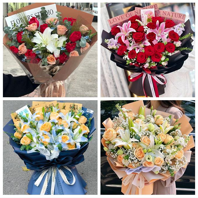 淄博市周村区桓台高青沂源县同城鲜花店玫瑰百合花束送老婆女朋友