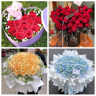 河北衡水市武邑武强饶阳县景县鲜花店同城配送女朋友情人节红玫瑰