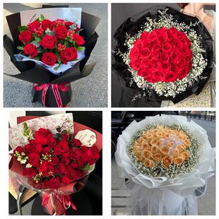 通辽科尔沁区开鲁霍林郭勒市同城鲜花店情人节送老婆玫瑰表白女友