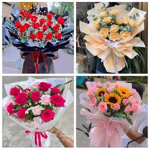 送九江市修水县永修县德安县同城鲜花店女神节玫瑰花束送老婆女友