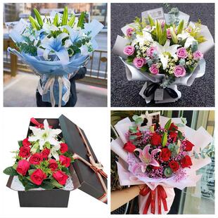 包头市东河昆都仑青山石拐区同城鲜花店订玫瑰百合送女友老婆生日