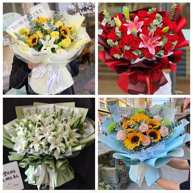 抚州市溪县资溪县东乡广昌县同城鲜花店送闺蜜女朋友百合玫瑰花束