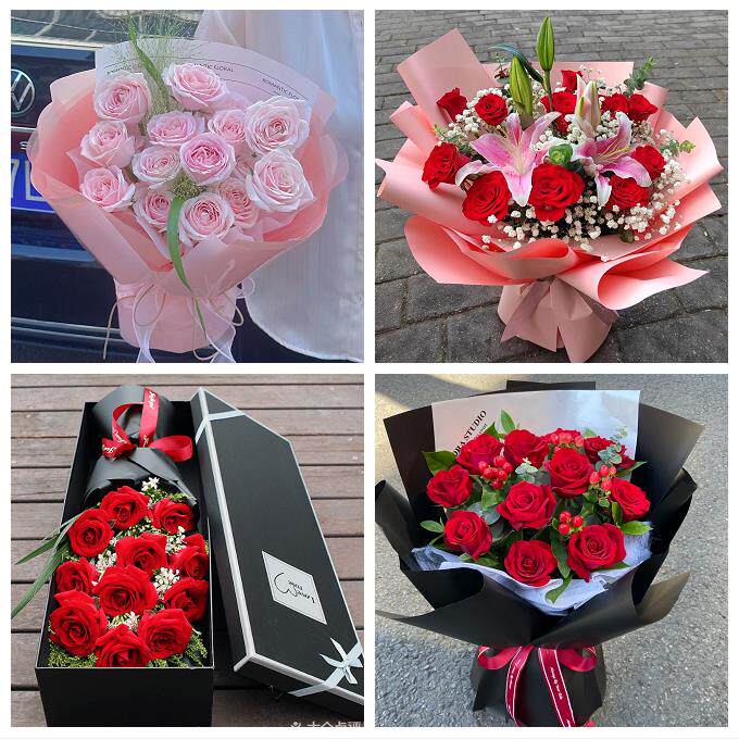 上海市奉贤区金汇四团青村镇同城鲜花店情人节送老婆玫瑰表白女友