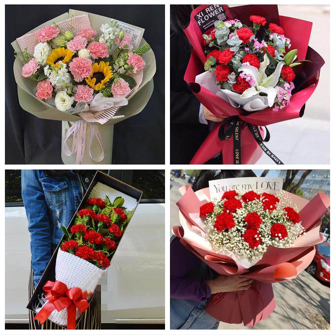 南通市如东启东如皋市海门市同城鲜花店订康乃馨送长辈生日看病人