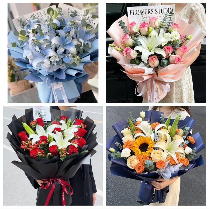 洛阳市老城西工区瀍河涧西区同城鲜花店玫瑰百合花束送老婆女朋友