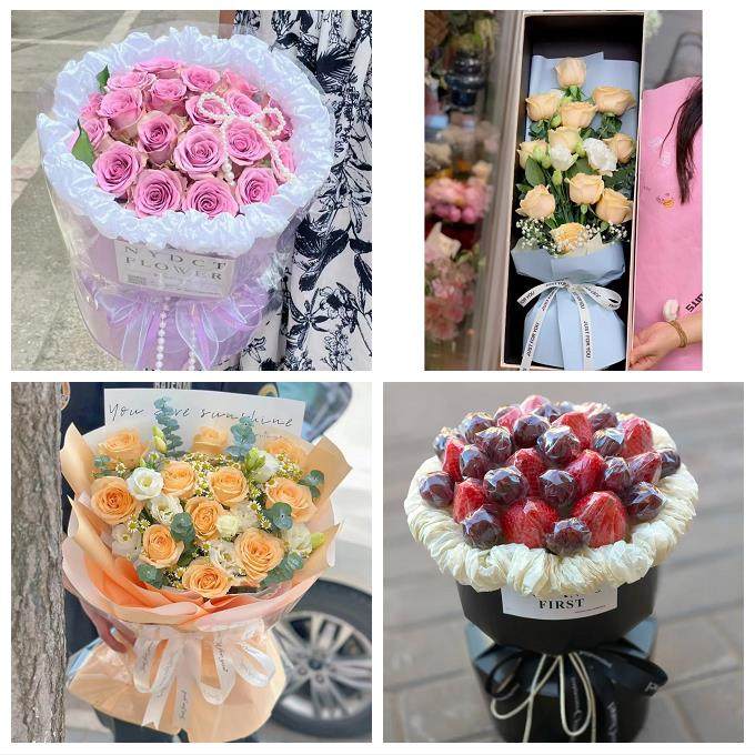 吉林通化市柳河县梅河口集安市鲜花店同城配送女朋友草莓玫瑰花束