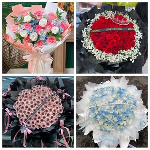 北京市顺义区后沙峪天竺镇杨镇同城鲜花店圣诞平安夜玫瑰花束礼盒