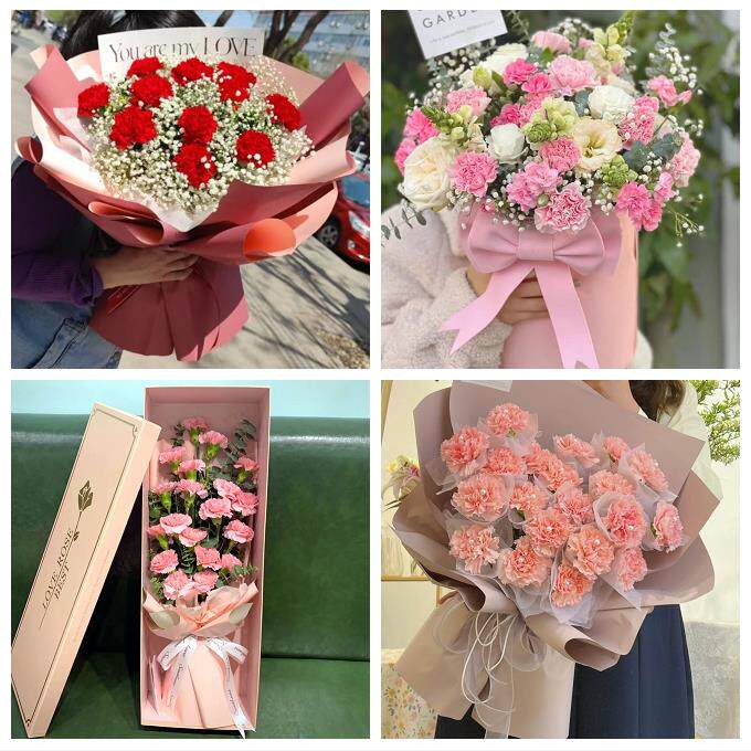 送绥化市安达市肇东市海伦市同城鲜花店订康乃馨送长辈生日看病人