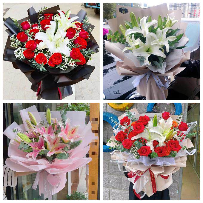 北京市房山区城关新镇向阳街同城鲜花店送闺蜜女朋友百合玫瑰花束