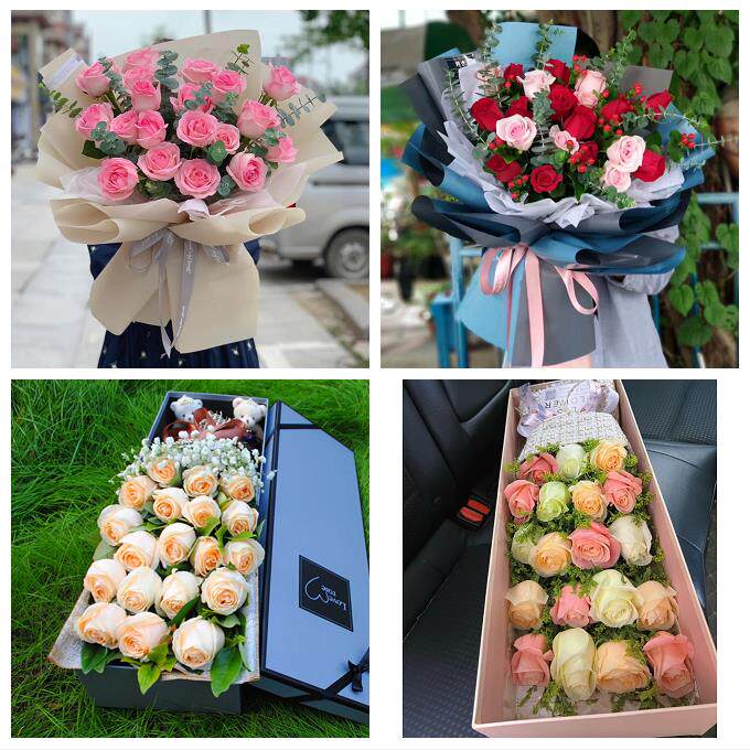 湖北武汉市洪山江夏黄陂新洲区同城鲜花店送11朵33枝玫瑰表白女友