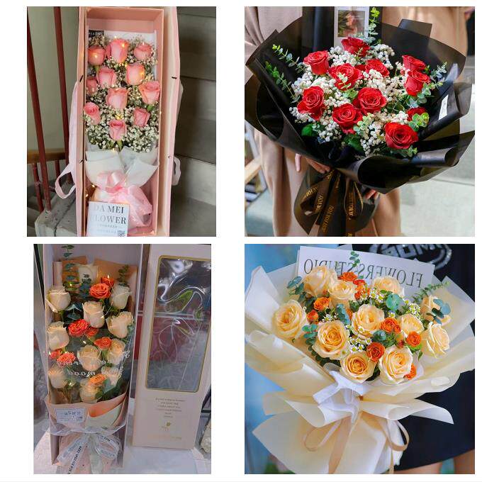 北京石景山区八宝山老山八角同城鲜花店情人节玫瑰花束礼盒送女友
