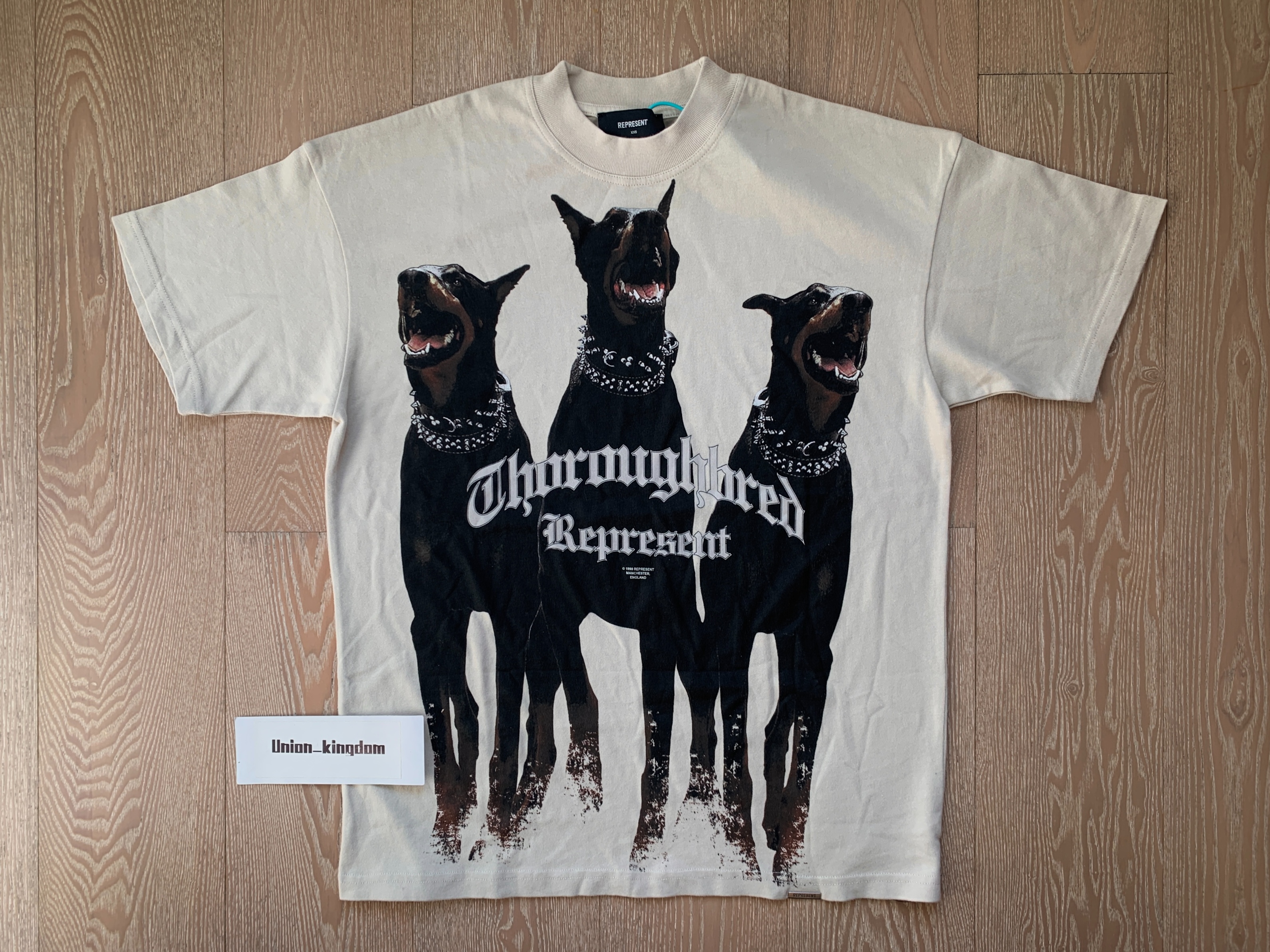 thumbnail for Reprensen Thoroughbred Print T-shirt杜宾犬美式廓形小领口短袖