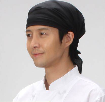 帽子日韩百搭帽包头套头帽厨师帽子服务员工作布帽防油烟帽