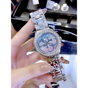 一件批发GUESS手表女钢带镶钻欧美休闲满天星渐变色石英表W1201L1