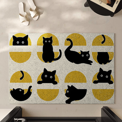简约可爱猫咪进门地垫