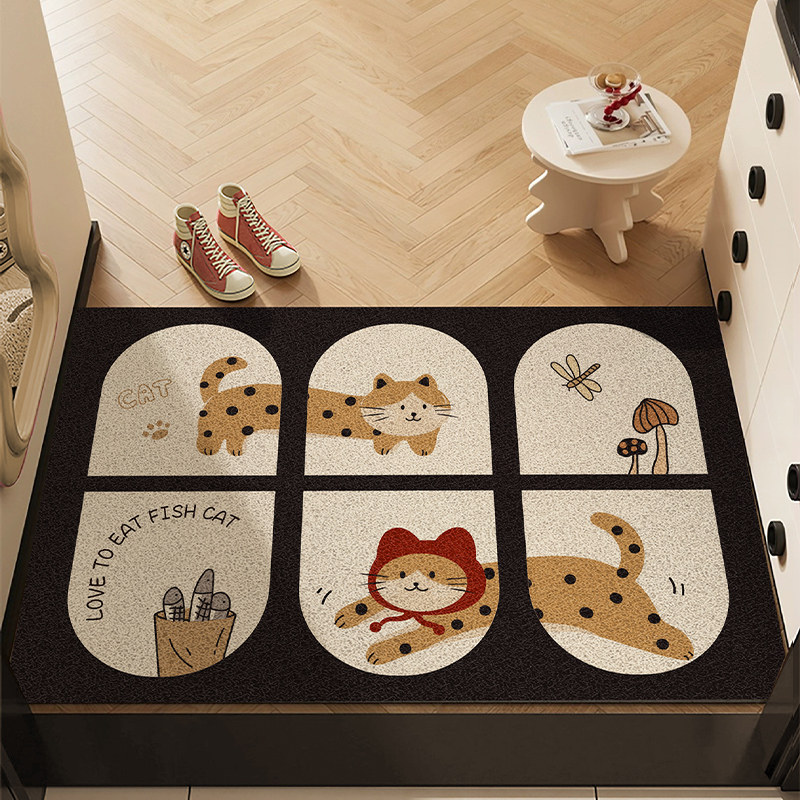 入户地垫门口进门脚垫家用丝圈蹭土耐脏防滑玄关可裁剪pvc门垫子,居家布艺,入户地垫,淘宝优惠券,粉丝福利购,淘宝优惠卷