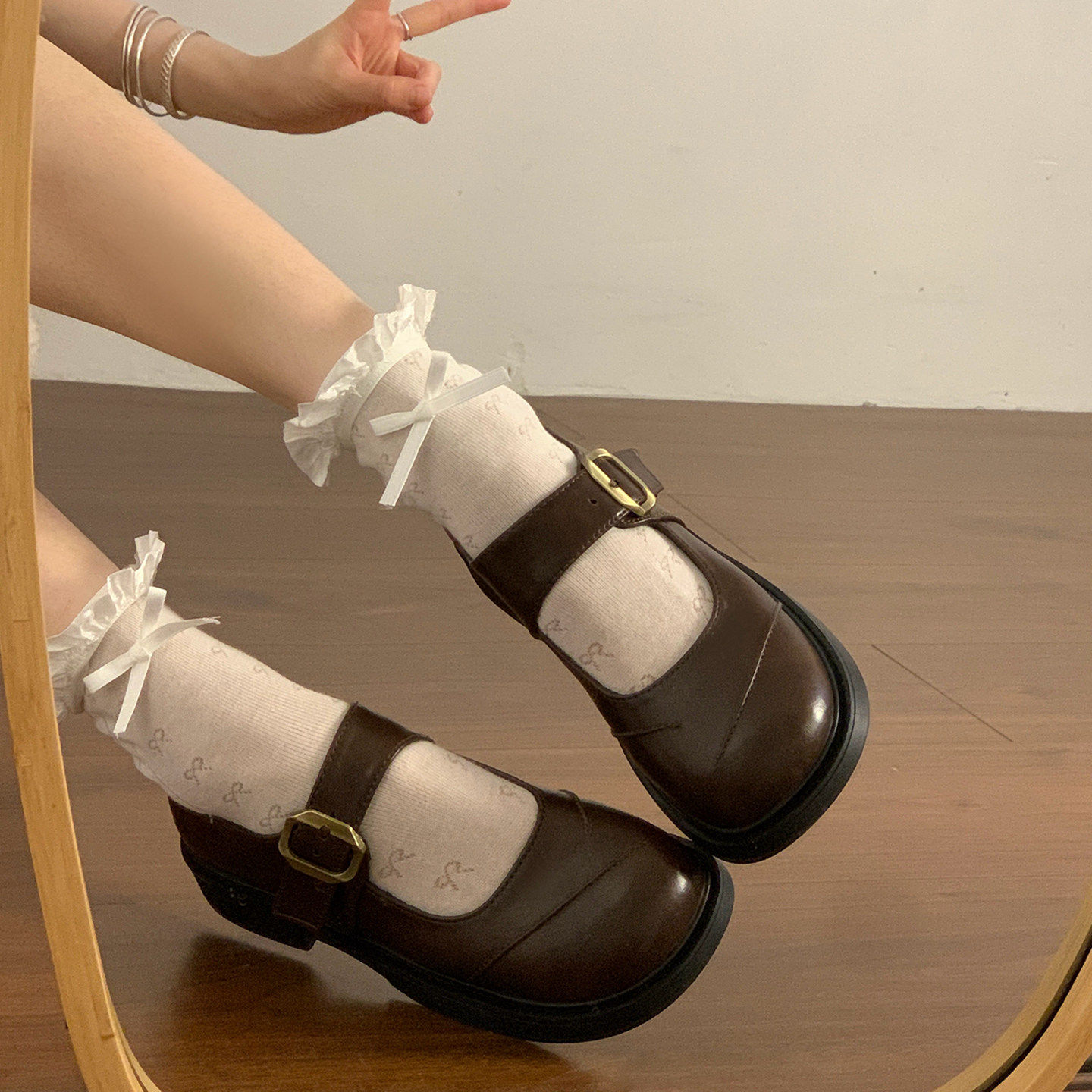 浅口一字扣小皮鞋女2026春季新款英伦风单鞋复古百搭厚底玛丽珍鞋,女鞋,乐福鞋（豆豆鞋）,淘宝优惠券,粉丝福利购,淘宝优惠卷