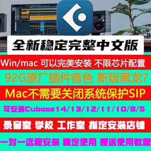 mac远程安装 12pro中文版 win 编曲制作软件录音修音 cubase14