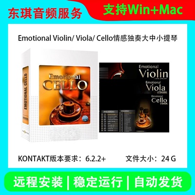 3套Emotional Violin Viola Cello情感弦乐大中小提琴音色