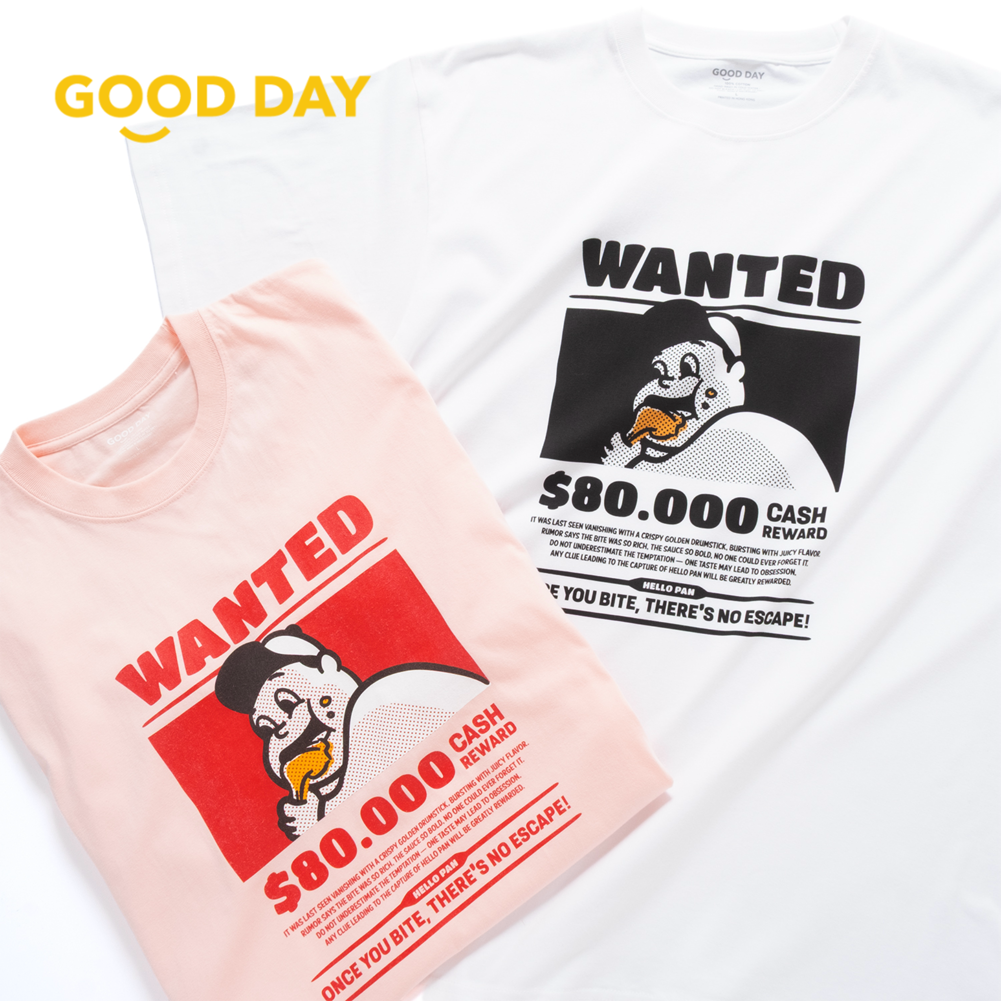 adlib香港 美式圆领夏季趣味Wanted PAN图案印花短袖 ZT1756
