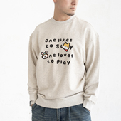 美式 Planet 圆领秋季 adlib香港联名款 PJai J图案印花长袖 EX652