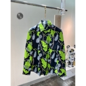 男士 高DING牛货 衬衣帅 欧美潮流韩版 商务修身 植物印花衬衫 男长袖