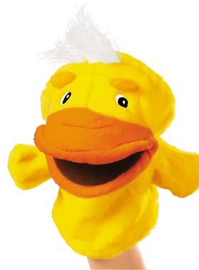 小鸭子 puppet张嘴手偶lakeshore原版尾货动物手偶玩具嘴巴能动