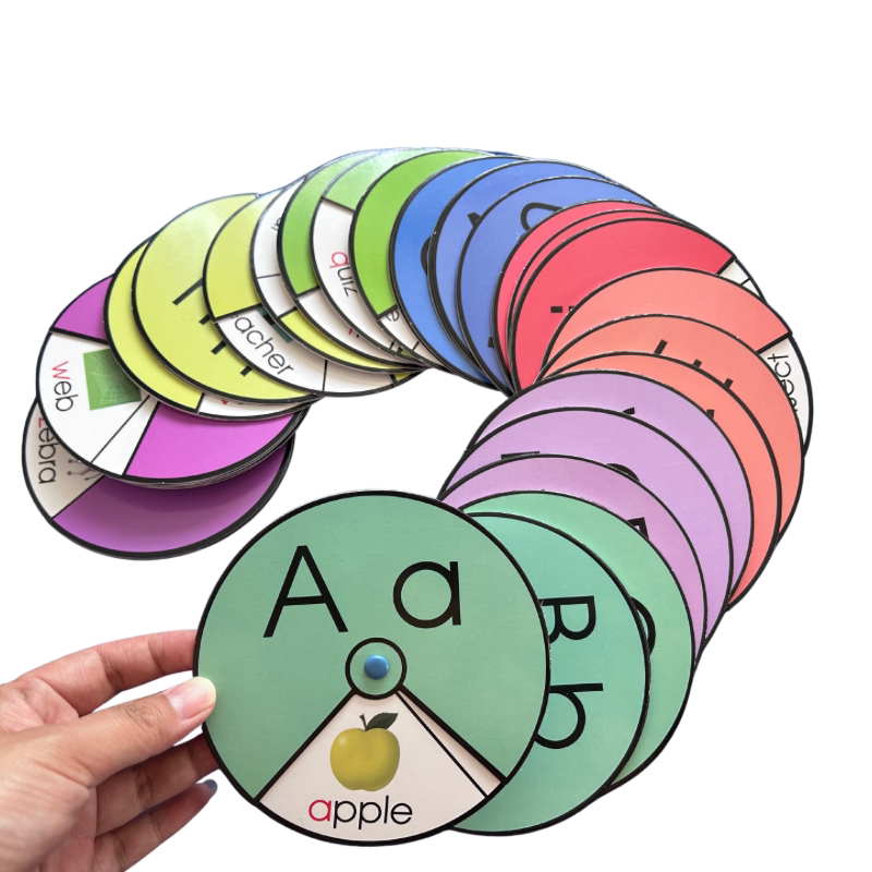 牛津自然拼读转盘26个英语字母单词 word wheel