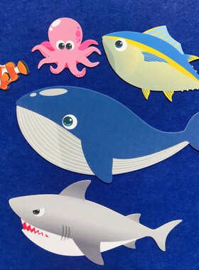 Slippery Fish 英语儿歌绘本毛毡布教具围裙剧道具