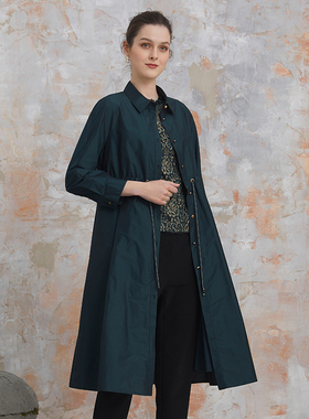 海兰丝奢睿女装商场同款长风衣百搭长风衣时尚韩范H211LR03