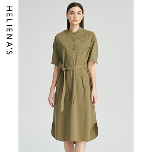 海兰丝2024商场同款棉连衣裙复古轻礼服连衣裙设计感小众春款新款