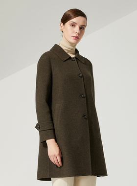 海兰丝大衣 双面羊绒羊毛高级感呢子大衣女 H225LC25