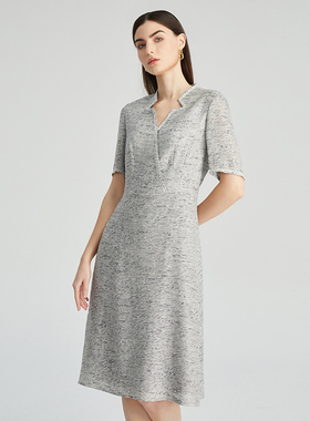 海兰丝2024商场同款连衣裙小香风法式质感高级感裙子 H232OP09