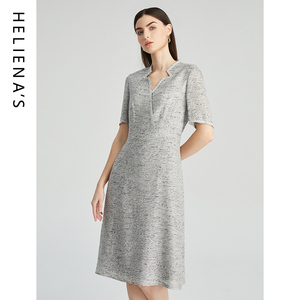 海兰丝2024商场同款连衣裙小香风法式质感高级感裙子 H232OP09