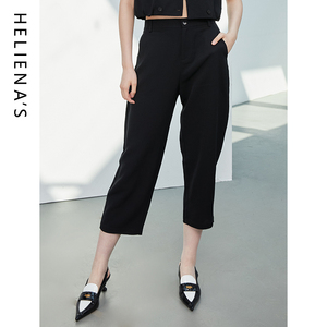 海兰丝法式直筒九分高腰显瘦气质高级感职场通勤夏季新款女裤子