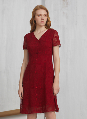 海兰丝 奢睿 女装 短袖连衣裙 商场同款 春夏新品S212OP56连衣裙