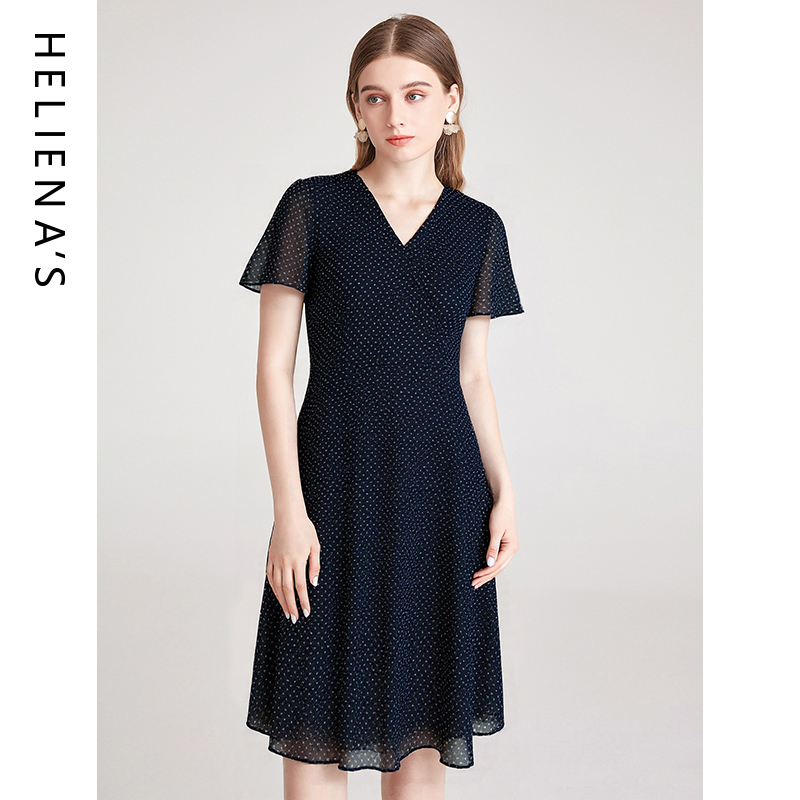 海兰丝2025新款法式复古连衣裙女