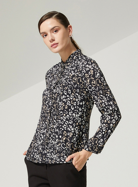 海兰丝衬衫 时尚通勤设计感高级感衬衣2024春季新款衬衫H225BL11