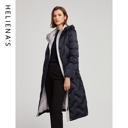 海兰丝2026冬季女士连帽羽绒服