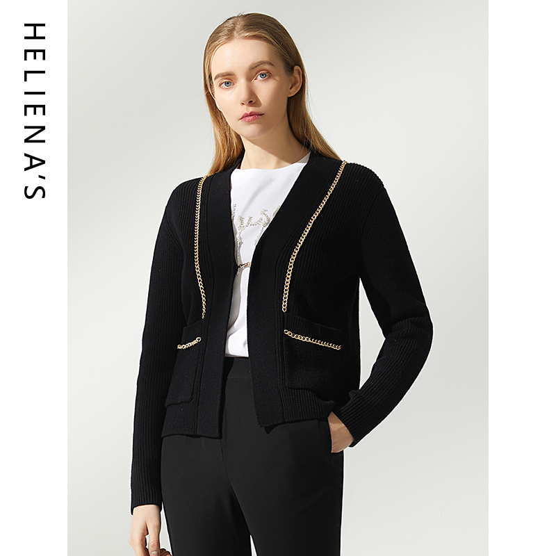 海兰丝时尚羊毛舒适开衫